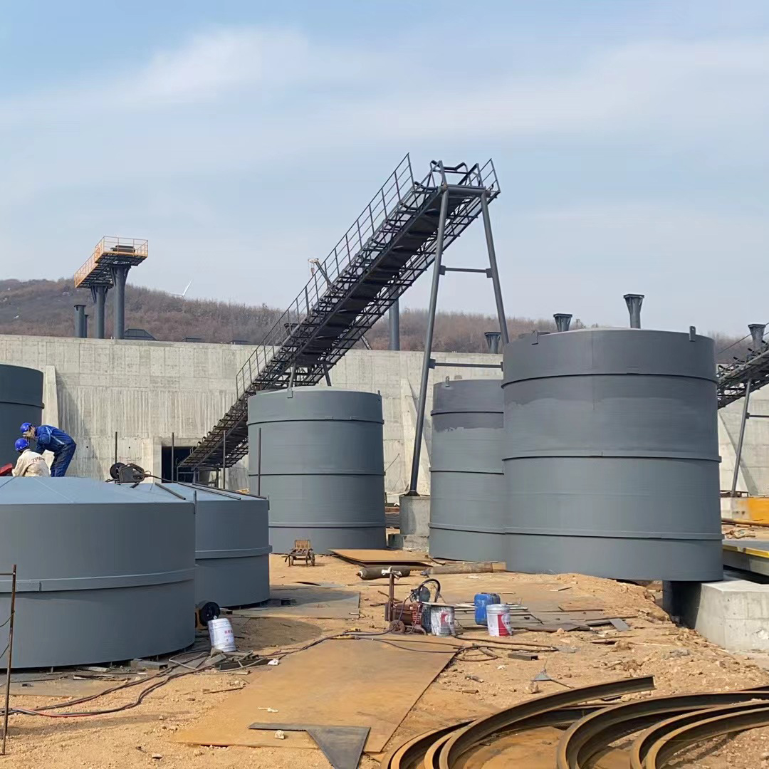 阿坝粉煤灰钢板仓施工现场